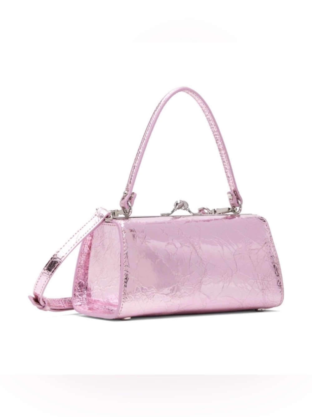 Vivienne Westwood Metallic Pink Kisslock Top-Handle Clutch - NWT & DUSTBAG! - Picture 3 of 4